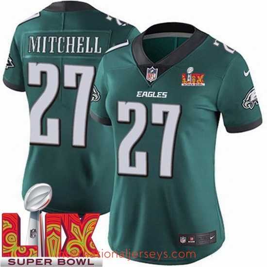 Outstanding Philadelphia Eagles Quinyon Mitchell #27 Green 2024 2025 Super Bowl LIX F.U.S.E Stitched NFL Jersey