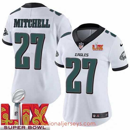 Premium Philadelphia Eagles Quinyon Mitchell #27 White 2024 2025 Super Bowl LIX F.U.S.E Stitched NFL Jersey