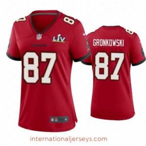 Exceptional Rob Gronkowski Buccaneers Red Super Bowl Lv Game Jersey