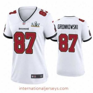 Deluxe Rob Gronkowski Buccaneers White Super Bowl Lv Game Jersey