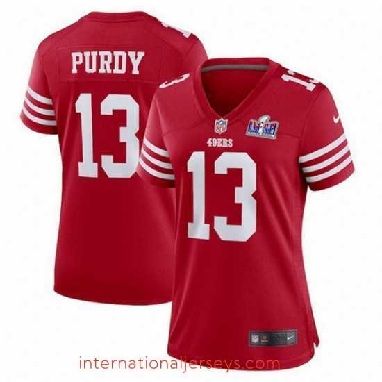 Deluxe San Francisco 49ers 13 Brock Purdy Red 2023 F.U.S.E Vapor Untouchable Limited Stitched Football 2024 Super Bowl LVIII Jersey