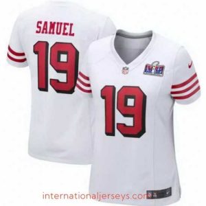 Premium San Francisco 49ers 19 Deebo Samuel White Throwback 2023 F.U.S.E   Vapor Untouchable Limited Stitched Football 2024 Super Bowl LVIII Jersey