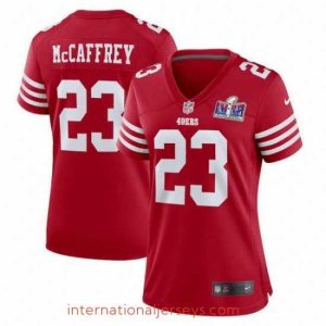 High quality San Francisco 49ers 23 Christian McCaffrey Red 2023 F.U.S.E  Vapor Untouchable Limited Stitched Football 2024 Super Bowl LVIII Jersey