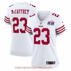 Superb San Francisco 49ers 23 Christian McCaffrey White 2023 F.U.S.E  Vapor Untouchable Limited Stitched Football 2024 Super Bowl LVIII Jersey