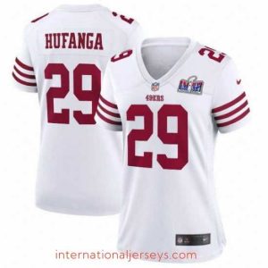 Superb San Francisco 49ers 29 Talanoa Hufanga White 2023 F.U.S.E  With John Madden Patch Vapor Limited Stitched Football 2024 Super Bowl LVIII Jersey