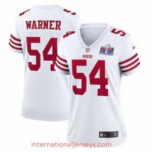Outstanding San Francisco 49ers 54 Fred Warner White 2023 F.U.S.E  Vapor Untouchable Limited Stitched Football 2024 Super Bowl LVIII Jersey