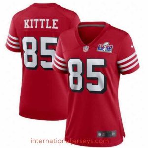 Finest San Francisco 49ers 85 George Kittle New Red 2023 F.U.S.E  Vapor Untouchable Limited Stitched Football 2024 Super Bowl LVIII Jersey