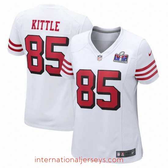 High quality San Francisco 49ers 85 George Kittle New White 2023 F.U.S.E Vapor Untouchable Limited Stitched Football 2024 Super Bowl LVIII Jersey