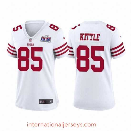 Top notch San Francisco 49ers 85 George Kittle White 2023 F.U.S.E Vapor Untouchable Limited Stitched Football 2024 Super Bowl LVIII Jersey