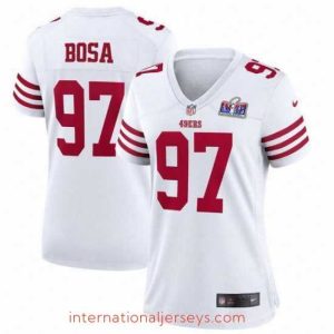 High quality San Francisco 49ers 97 Nick Bosa White 2023 F.U.S.E  Vapor Untouchable Limited Stitched Football 2024 Super Bowl LVIII Jersey