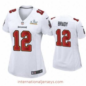 Premium Tom Brady Buccaneers White Super Bowl Lv Game Fashion Jersey