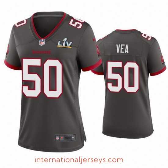 Exquisite Vita Vea Buccaneers Pewter Super Bowl Lv Game Jersey