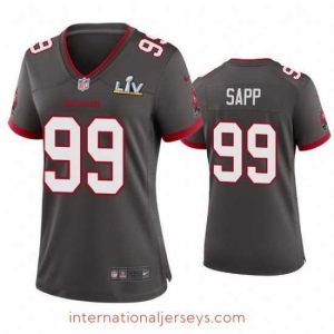 Exquisite Warren Sapp Buccaneers Pewter Super Bowl Lv Game Jersey