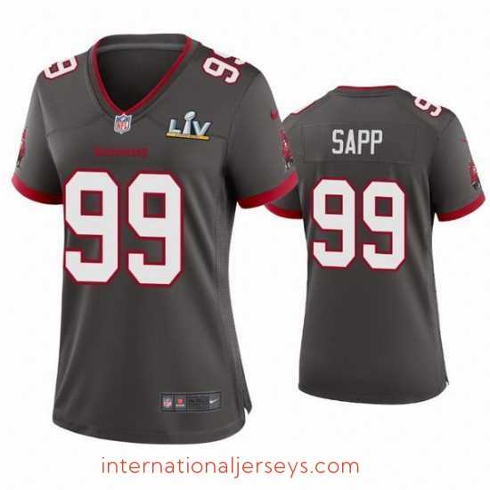Exquisite Warren Sapp Buccaneers Pewter Super Bowl Lv Game Jersey