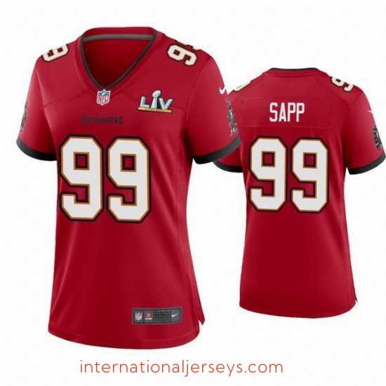 Deluxe Warren Sapp Buccaneers Red Super Bowl Lv Game Jersey
