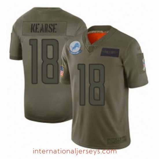 Premium Womens Detroit Lions 18 Jermaine Kearse Limited Camo 2019 Salute to Service Football Jersey