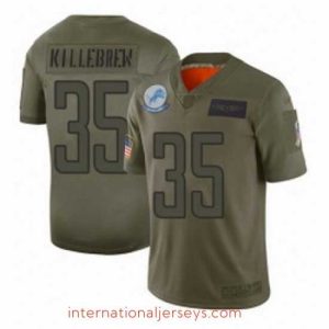 Exceptional Womens Detroit Lions 35 Miles Killebrew Limited Camo 2019 Salute to Service Football Jersey