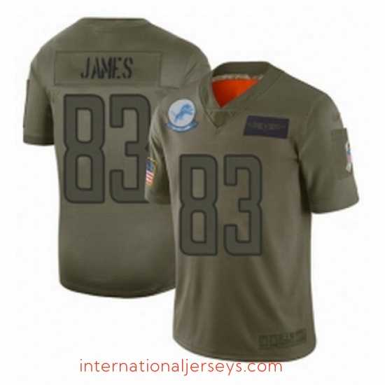 Outstanding Womens Detroit Lions 83 Jesse James Limited Camo 2019 Salute to Service Football Jersey