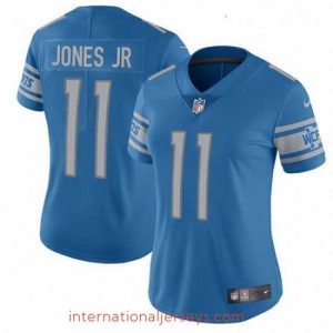 High quality Womens Nike Detroit Lions 11 Marvin Jones Jr Elite Light Blue Team Color NFL Jersey