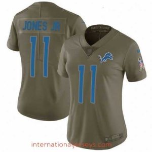 Exquisite Womens Nike Detroit Lions 11 Marvin Jones Jr Limited Olive 2017 Salute to Service NFL Jersey