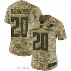 Superb Womens Nike Detroit Lions 20 Barry Sanders Limited Camo 2018 Salute to Service NFL Jersey