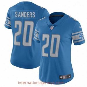 High quality Womens Nike Detroit Lions 20 Barry Sanders Limited Light Blue Team Color Vapor Untouchable NFL Jersey