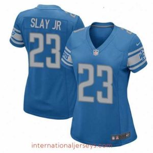 Finest Womens Nike Detroit Lions 23 Darius Slay Jr Game Blue Team Color NFL Jersey