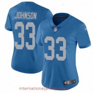 Top notch Womens Nike Detroit Lions 33 Kerryon Johnson Blue Alternate Vapor Untouchable Limited Player NFL Jersey