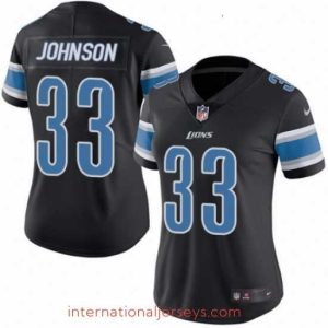 Superb Womens Nike Detroit Lions 33 Kerryon Johnson Limited Black Rush Vapor Untouchable NFL Jersey
