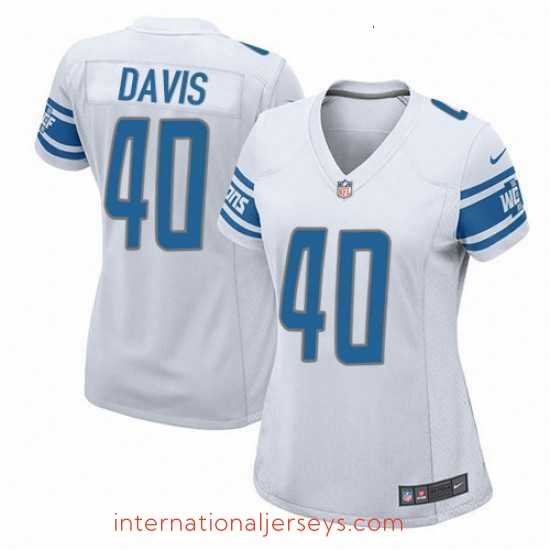 Exceptional Womens Nike Detroit Lions 40 Jarrad Davis Game White NFL Jersey