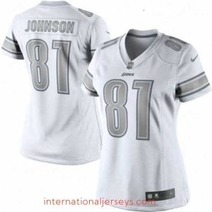Top notch Womens Nike Detroit Lions 81 Calvin Johnson Limited White Platinum NFL Jersey