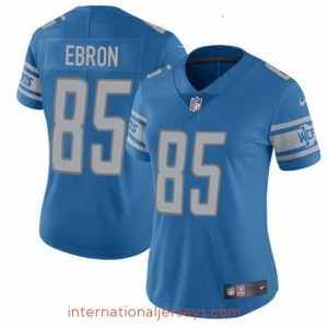 Top notch Womens Nike Detroit Lions 85 Eric Ebron Elite Light Blue Team Color NFL Jersey