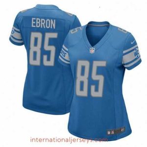 Superb Womens Nike Detroit Lions 85 Eric Ebron Game Light Blue Team Color NFL Jersey