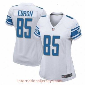 Exquisite Womens Nike Detroit Lions 85 Eric Ebron Game White NFL Jersey