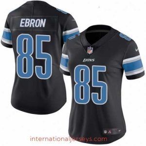 Superior Womens Nike Detroit Lions 85 Eric Ebron Limited Black Rush Vapor Untouchable NFL Jersey