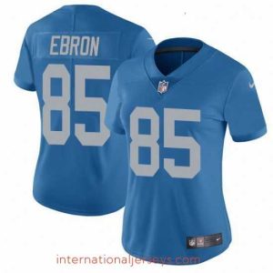 Outstanding Womens Nike Detroit Lions 85 Eric Ebron Limited Blue Alternate Vapor Untouchable NFL Jersey