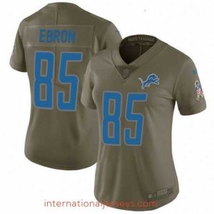 Top notch Womens Nike Detroit Lions 85 Eric Ebron Limited Olive 2017 Salute to Service NFL Jersey