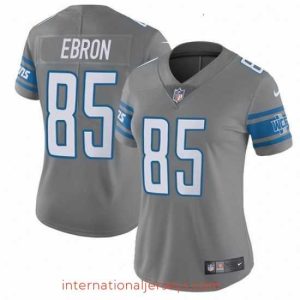 Superior Womens Nike Detroit Lions 85 Eric Ebron Limited Steel Rush Vapor Untouchable NFL Jersey