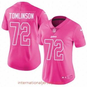 Outstanding Womens Nike Lions #72 Laken Tomlinson Pink  Stitched NFL Limited Rush Fashion Jersey