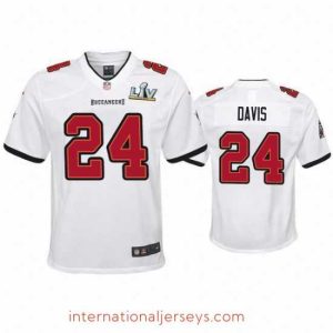 High quality Carlton Davis Buccaneers White Super Bowl Lv Game Jersey