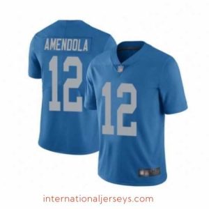 Deluxe Detroit Lions 12 Danny Amendola Blue Alternate Vapor Untouchable Limited Player Football Jersey