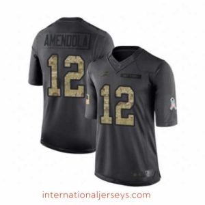 Superb Detroit Lions 12 Danny Amendola Limited Black 2016 Salute to Service Football Jersey