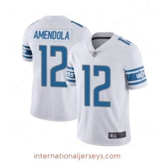 Superior Detroit Lions 12 Danny Amendola White Vapor Untouchable Limited Player Football Jersey