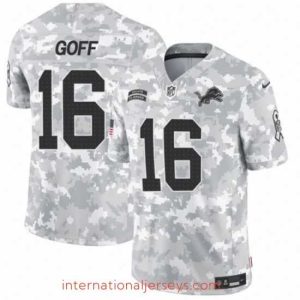 Exceptional Detroit Lions 16 Jared Goff 2024 F.U.S.E Arctic Camo Salute To Service Limited Stitched Jersey