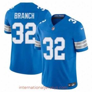 Deluxe Detroit Lions 32 Brian Branch Blue 2023 F.U.S.E Vapor Untouchable Limited Stitched Jersey