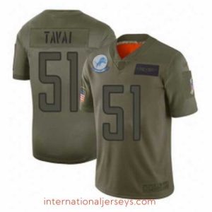 Premium Detroit Lions 51 Jahlani Tavai Limited Camo 2019 Salute to Service Football Jersey