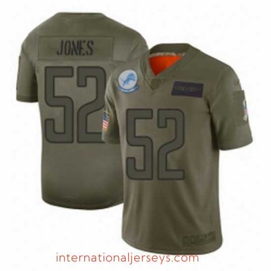 Superior Detroit Lions 52 Christian Jones Limited Camo 2019 Salute to Service Football Jersey