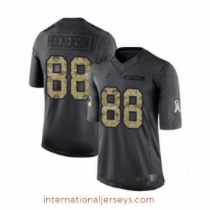 Exceptional Detroit Lions 88 TJ Hockenson Limited Black 2016 Salute to Service Football Jersey