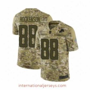Premium Detroit Lions 88 TJ Hockenson Limited Camo 2018 Salute to Service Football Jersey
