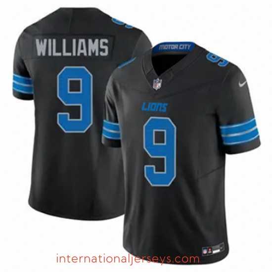 Deluxe Detroit Lions 9 Jameson Williams Black 2024 F.U.S.E Vapor Limited Stitched Jersey